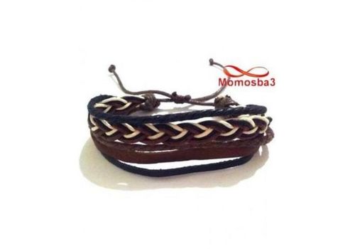 Bracelet Torsadé Cuir Et Fil Réglable Unisex au meilleur prix au Maroc