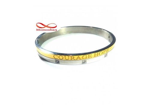 Bracelet Courage Hope En Acier Inoxydable avec 3 pierres au meilleur prix au Maroc