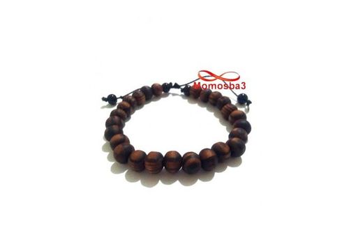 Agate Bois MARRON Cordon Réglable - Unisex au meilleur prix au Maroc