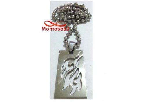 Chaine Maille Boule Avec Pendentif Unisex - Acier Inoxydable au meilleur prix au Maroc