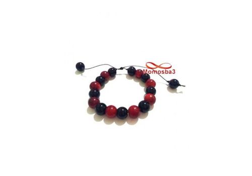 Agate Noir Et ROUGE Avec Fil Réglable - Unisex au meilleur prix au Maroc