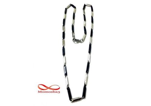 Chaîne En Acier Inoxydable Argenté + Noir Unisex au meilleur prix au Maroc