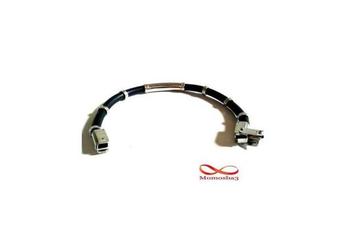 Bracelet En Silicon Noir Et Acier Inoxydable Argenté (Réglable) au meilleur prix au Maroc