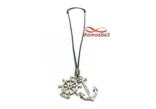 Collier Fil Noir Avec 2 Pendentif Ancre Marine USA Et Direction Du Navire LOVE au meilleur prix au Maroc