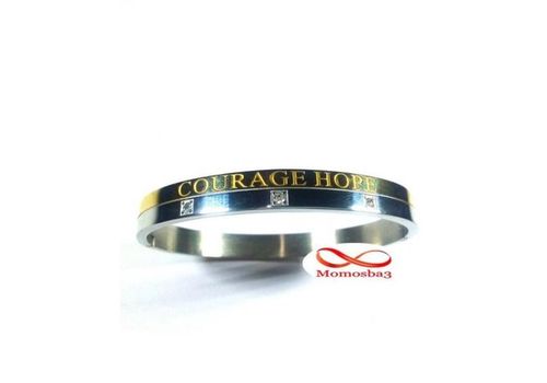 Bracelet Courage Hope En Acier Inoxydable avec 3 pierres au meilleur prix au Maroc