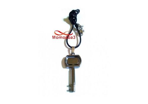 Collier Fil Noir Et Pendentif Clé En Acier Inoxydable - Unisex au meilleur prix au Maroc