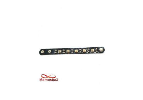 Bracelet Skaï Noir Avec Bouton Unisex Réglable au meilleur prix au Maroc