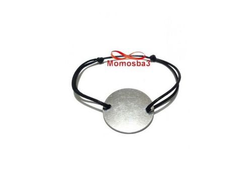 Bracelet Mohammed VI Fil Noir Réglable Avec Pendentif Pièce Taille Moyenne En Acier Inoxydable au meilleur prix au Maroc