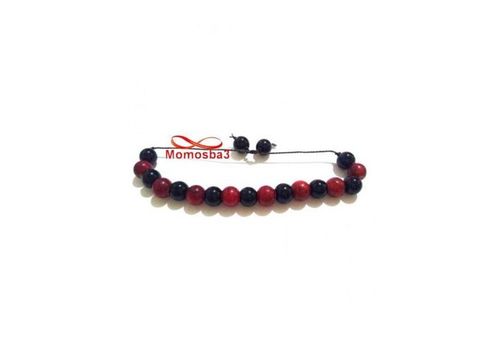 Agate Noir Et ROUGE Avec Fil Réglable - Unisex au meilleur prix au Maroc