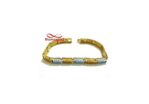 Bracelet En Acier Inoxydable Argenté + DORE Unisex Réglable au meilleur prix au Maroc