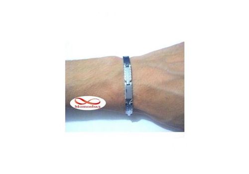 Bracelet En Acier Inoxydable Argenté Unisex au meilleur prix au Maroc