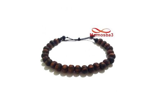 Agate Bois MARRON Cordon Réglable - Unisex au meilleur prix au Maroc