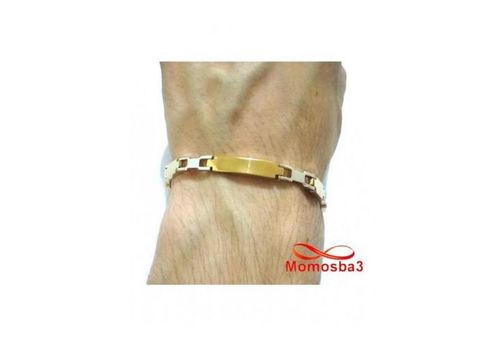 Bracelet En Acier Inoxydable Argenté + DORE Unisex Réglable au meilleur prix au Maroc