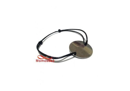 Bracelet Mohammed VI Fil Noir Réglable Avec Pendentif Pièce Taille Moyenne En Acier Inoxydable au meilleur prix au Maroc