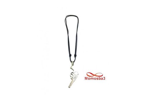 Collier Fil Noir Avec Pendentif Pistolet Revolver Argenté En Acier Inoxydable au meilleur prix au Maroc