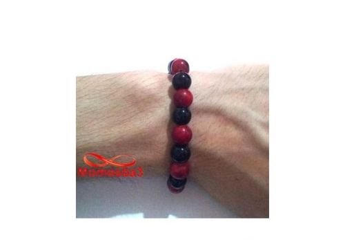 Agate Noir Et ROUGE Avec Fil Réglable - Unisex au meilleur prix au Maroc