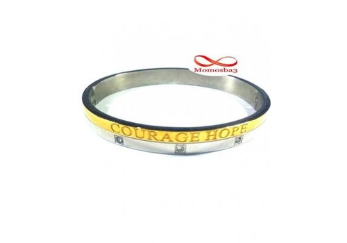 Bracelet Courage Hope En Acier Inoxydable avec 3 pierres au meilleur prix au Maroc