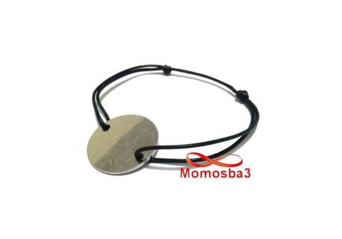 Bracelet Mohammed VI Fil Noir Réglable Avec Pendentif Pièce Taille Moyenne En Acier Inoxydable au meilleur prix au Maroc