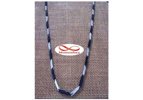 Chaîne En Acier Inoxydable Argenté + Noir Unisex au meilleur prix au Maroc