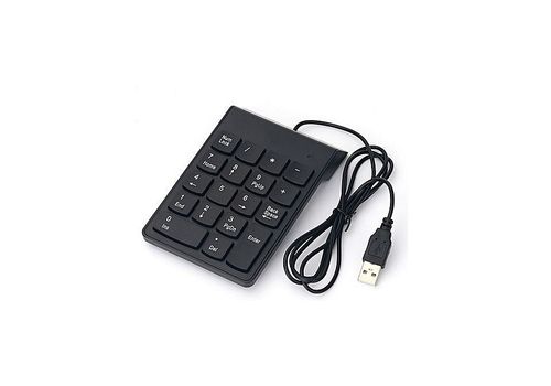 USB Keypad Keyboard For Notebook Windows  Apple Puter OS System Black au meilleur prix au Maroc