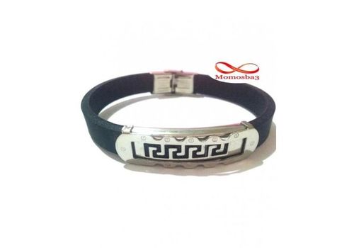 Bracelet En Acier Inoxydable Et Silicone (Réglable) au meilleur prix au Maroc