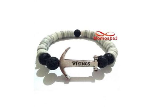 Agate Pierre Naturelle Avec Pendentif Ancre Vikings Unisex au meilleur prix au Maroc