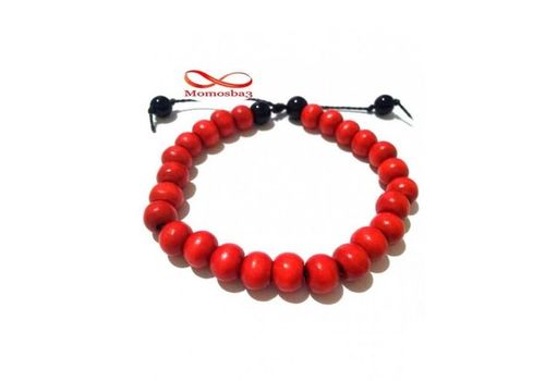 Agate Bois ROUGE Unisex Avec Fil Réglable au meilleur prix au Maroc