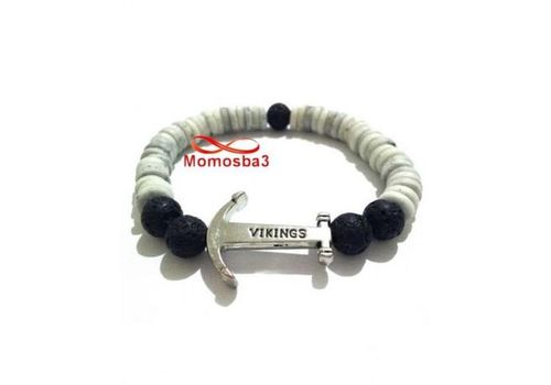 Agate Pierre Naturelle Avec Pendentif Ancre Vikings Unisex au meilleur prix au Maroc