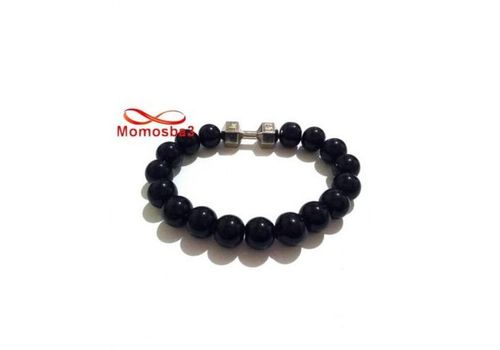 Agate Verre Grande Boules Avec Pendentif Fitness Argenté - Unisex au meilleur prix au Maroc