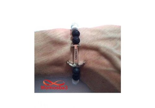 Agate Pierre Naturelle Avec Pendentif Ancre Vikings Unisex au meilleur prix au Maroc