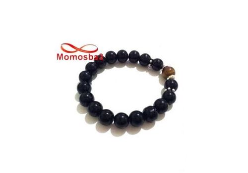 Agate Verre Noir Grande Boules + Pierre TIGER Eye Unisex au meilleur prix au Maroc