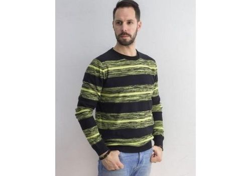Pull col rond coton - Multi couleur au meilleur prix au Maroc