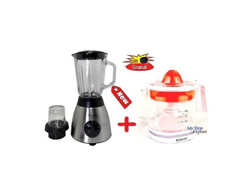 PACK BLENDER BOL EN VERRE + MOULIN EPICES 700W 1.5L + PRESSE AGRUMES ELECTRIQUE 40W + 2 PIECES DE RECHANGES GRATUIT au meilleur prix au Maroc