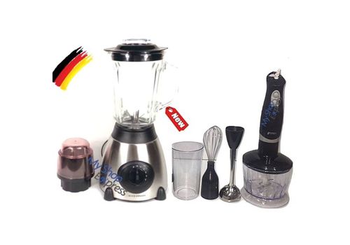 PACK BLENDER 700W BOL EN VERRE 1.5L + MIXEUR PLONGEANT 4EN1 INOX NOIR au meilleur prix au Maroc