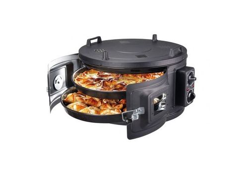 ITIMAT FOUR ROND 40 LITRES NOIR + 2 PLAQUES EMAILLEES ET 1 GRILLE GRAND FORMAT au meilleur prix au Maroc