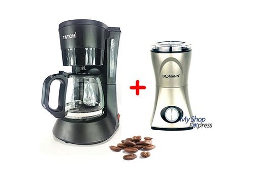 TATCH PACK CAFETIERE ELECTRIQUE NOIR 6 TASSES + MOULIN A CAFE ET EPICES ELECTRIQUE NOIR au meilleur prix au Maroc