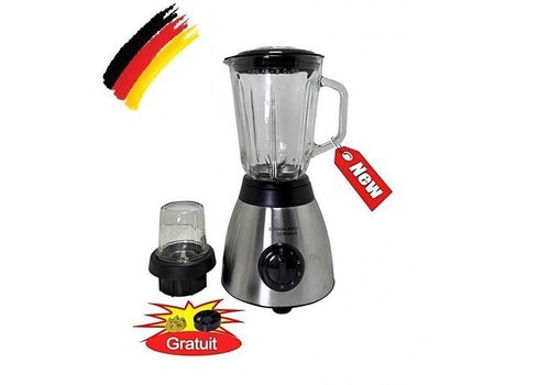 BOMANA MOOD PACK BLENDER BOL EN VERRE + MOULIN EPICES 700W 1.5L + MIXEUR PLONGEANT 4EN1 + 2 PIECES DE RECHANGES GRATUIT au meilleur prix au Maroc