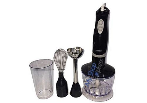 PACK BLENDER 700W BOL EN VERRE 1.5L + MIXEUR PLONGEANT 4EN1 INOX NOIR au meilleur prix au Maroc