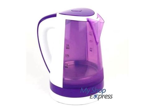 BOUILLOIRE ELECTRIQUE PUISSANT 2200 W 1L MAUVE  TRANSPARENT au meilleur prix au Maroc