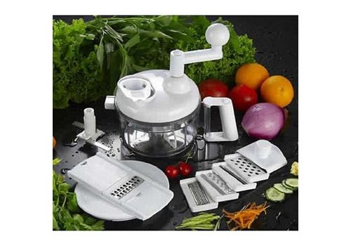 Hachoir Robot multifonction manuel + 4 surface amovibles pour râper et trancher -Swift Chopper - solution cuisine au meilleur prix au Maroc