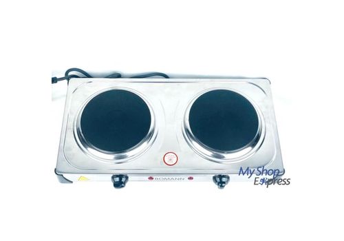 PLAQUE DE CUISSON ELECTRIQUE DOUBLE 2000W INOX BOMANN GERMANY au meilleur prix au Maroc