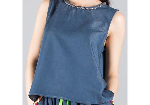 Ensemble Jupe + TOP- BLEU au meilleur prix au Maroc