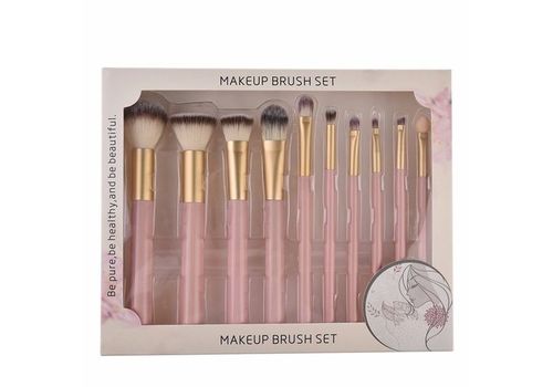 10Pcs Professional RoseGold Makeup Brushes Set Beauty Cosmetic Eyeshadow Lip Powder Face Brush Tools Kabuki Kwasten Brush Kit au meilleur prix au Maroc