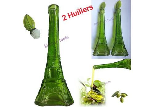 2 Huiliers tour Eiffel en Verre transparent. au meilleur prix au Maroc