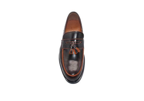 Eleganza Tassel loafers Cuir Marron foncé- 523 au meilleur prix au Maroc