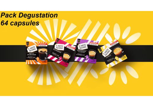 Pack Dégustation 64 capsules Carte Noire compatible Dolce Gusto au meilleur prix au Maroc