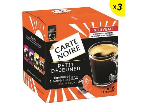 48 Capsules Dolce Gusto Compatible Petit Déjeuner - Carte Noire au meilleur prix au Maroc