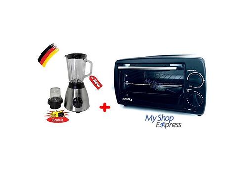 VENEZIA PACK FOUR ELECTRIQUE 9 L 800 W + MIXEUR BOL EN VERRE AVEC MOULIN EPICES au meilleur prix au Maroc