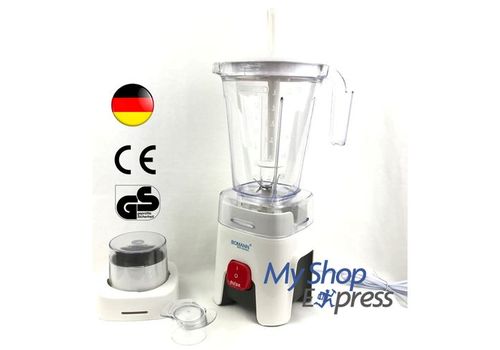 BOMAN MIXEUR BLENDER - 1,5L + MOULIN EPICES BOL INCASSABLE + SPATULE au meilleur prix au Maroc