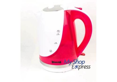 BOUILLOIRE ELECTRIQUE  PUISSANT 1,7 L ROUGE TRANSPARENT au meilleur prix au Maroc